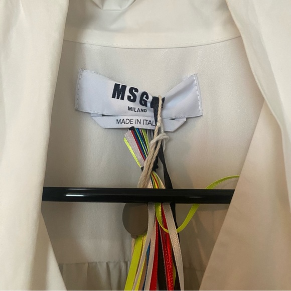 MSGM White Ruffle Midi Dress US 4 or IT 40 - Picture 3 of 5